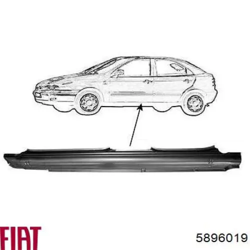 Купити 5896019 Fiat/Alfa/Lancia Поріг зовнішній правий