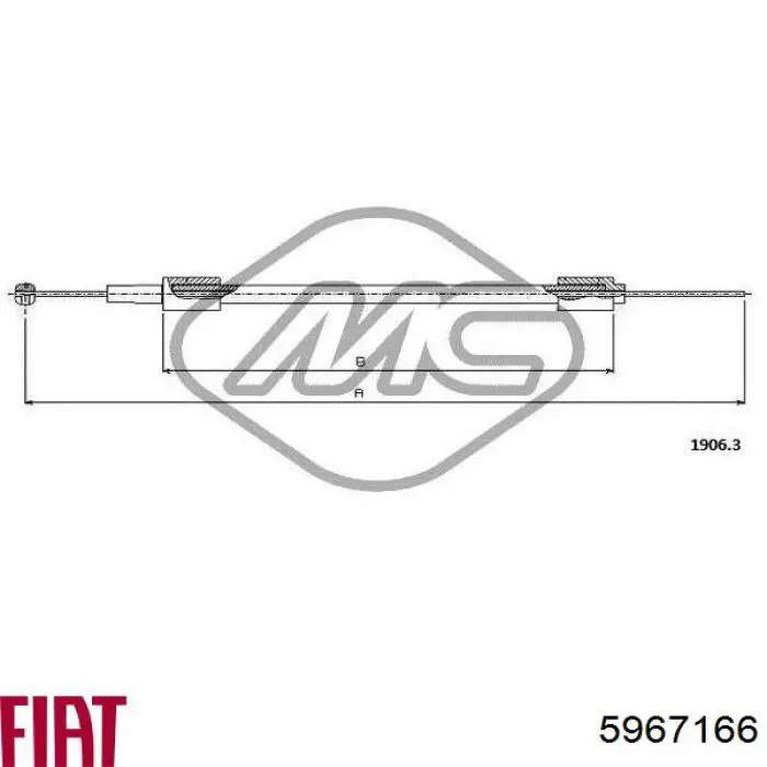 Трос відкриття капота 7692685 Fiat/Alfa/Lancia