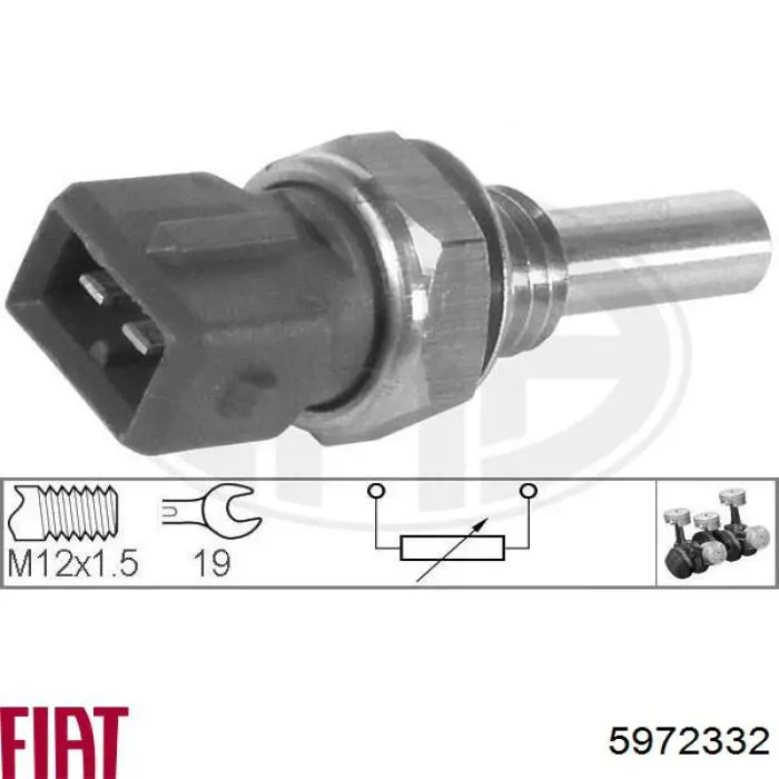 Термодатчик охолоджуючої рідини Fiat/Alfa/Lancia 5972332 ціна, від 8.18 USD