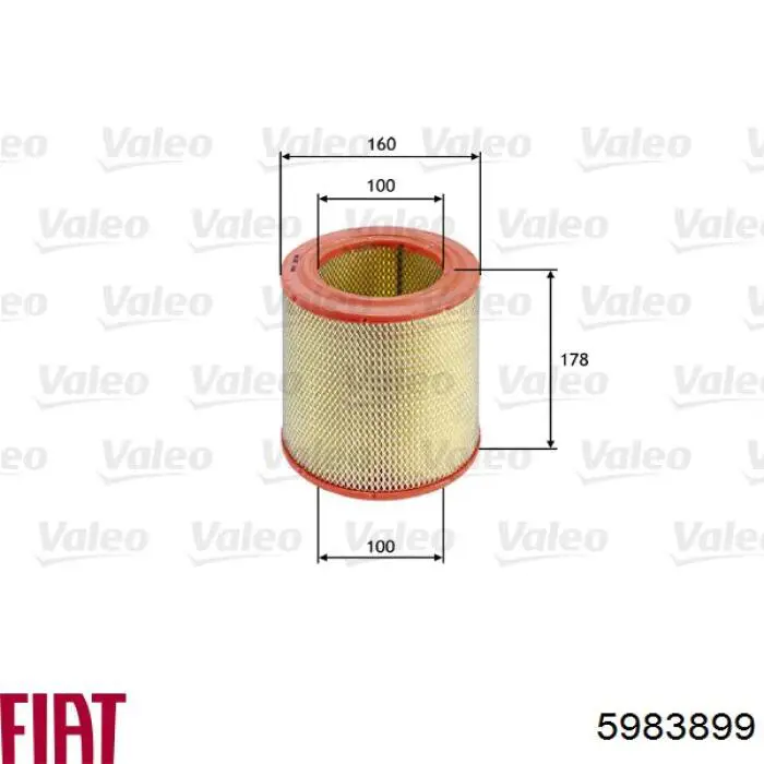 5983899 Fiat/Alfa/Lancia Повітряний фільтр двигуна