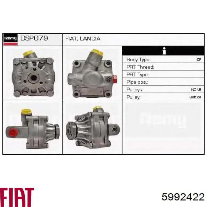 5992422 Fiat/Alfa/Lancia Насос гідропідсилювача