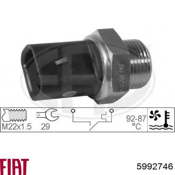 Датчик температури радіатора Fiat/Alfa/Lancia 5992746 ціна, від 7.26 USD