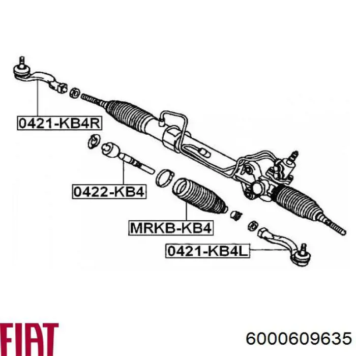 Тяга рульова поперечна Fiat/Alfa/Lancia 6000609635 ціна, від 12.58 USD