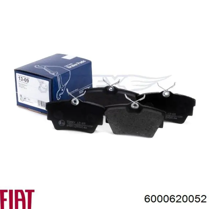 Задні гальмівні колодки 6000620052 Fiat/Alfa/Lancia