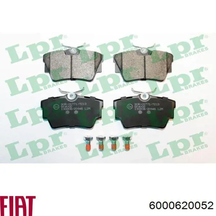 6000620052 Fiat/Alfa/Lancia Колодки гальмівні задні, дискові