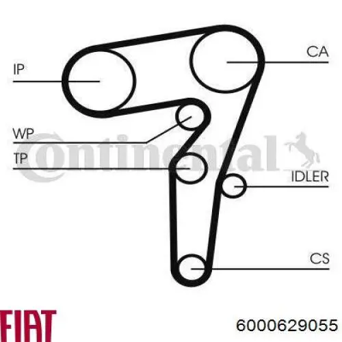 6000629055 Fiat/Alfa/Lancia Ролик натягувач