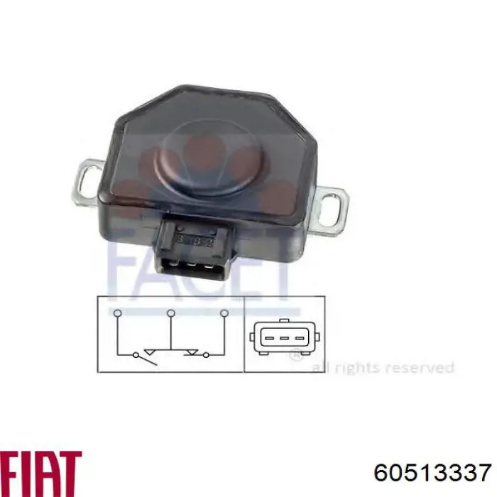 Потенціометр Fiat/Alfa/Lancia 60513337 ціна, від 50.68 USD
