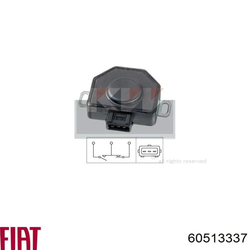 60513337 Fiat/Alfa/Lancia Датчик положення дросельної заслінки (потенціометр)