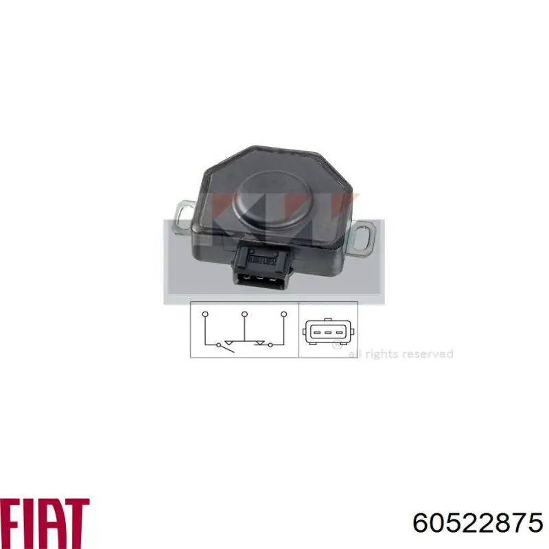 138516 Hitachi датчик положення дросельної заслінки (потенціометр)