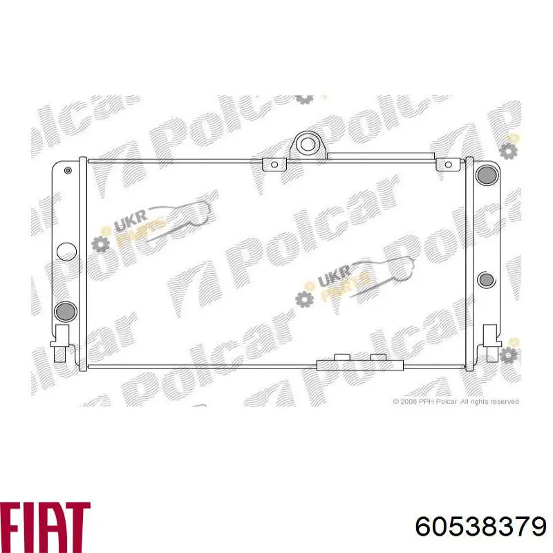 Радіатор охолодження двигуна 60538379 Fiat/Alfa/Lancia