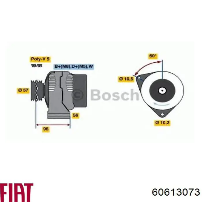 60613073 Fiat/Alfa/Lancia Авто генератор