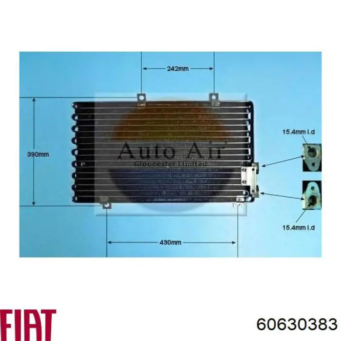 60630383 Fiat/Alfa/Lancia радіатор кондиціонера