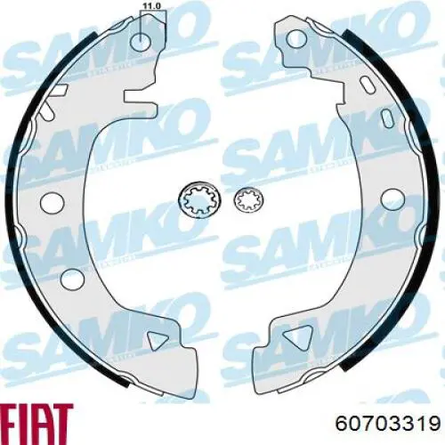 Колодки гальмові задні, барабанні 60703319 Fiat/Alfa/Lancia