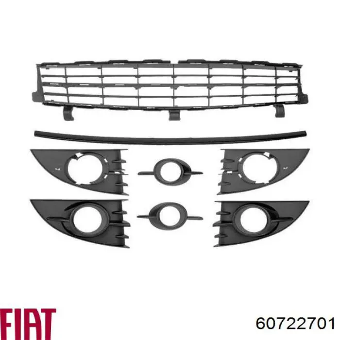 Решітка переднього бампера, центральна Fiat/Alfa/Lancia 60722701 ціна, від 77.28 USD