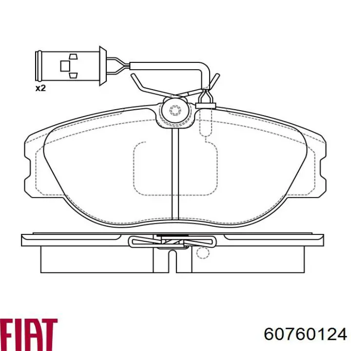 Колодки гальмівні передні, дискові 60760124 Fiat/Alfa/Lancia