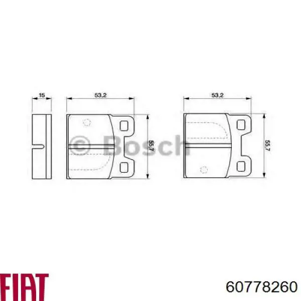 Колодки гальмові задні, дискові 60778260 Fiat/Alfa/Lancia