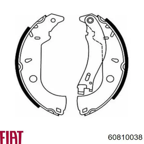 Купити 60810038 Fiat/Alfa/Lancia Колодки гальмові задні, барабанні