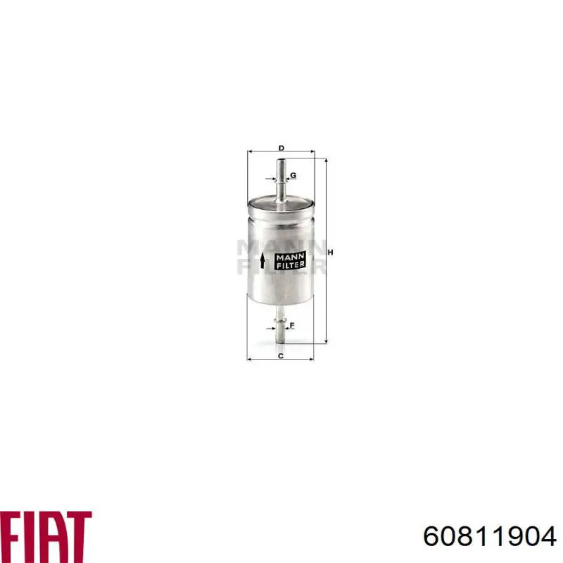 Купити 60811904 Fiat/Alfa/Lancia Фільтр-відстійник палива грубої очистки