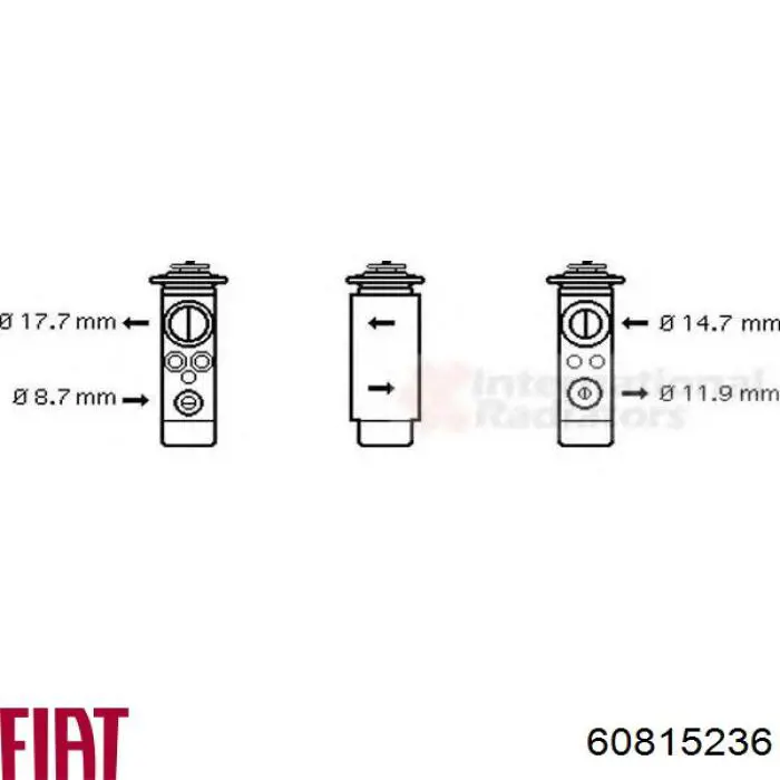 Клапан TRV, кондиціонера Fiat/Alfa/Lancia 60815236 ціна, від 32.00 USD