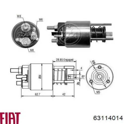 Стартер 63114014 Fiat/Alfa/Lancia