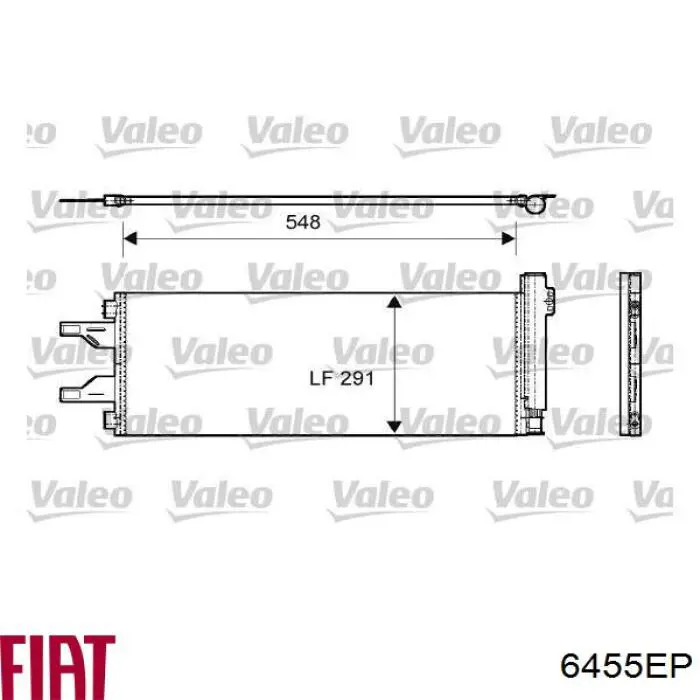 Радіатор кондиціонера 6455EP Fiat/Alfa/Lancia