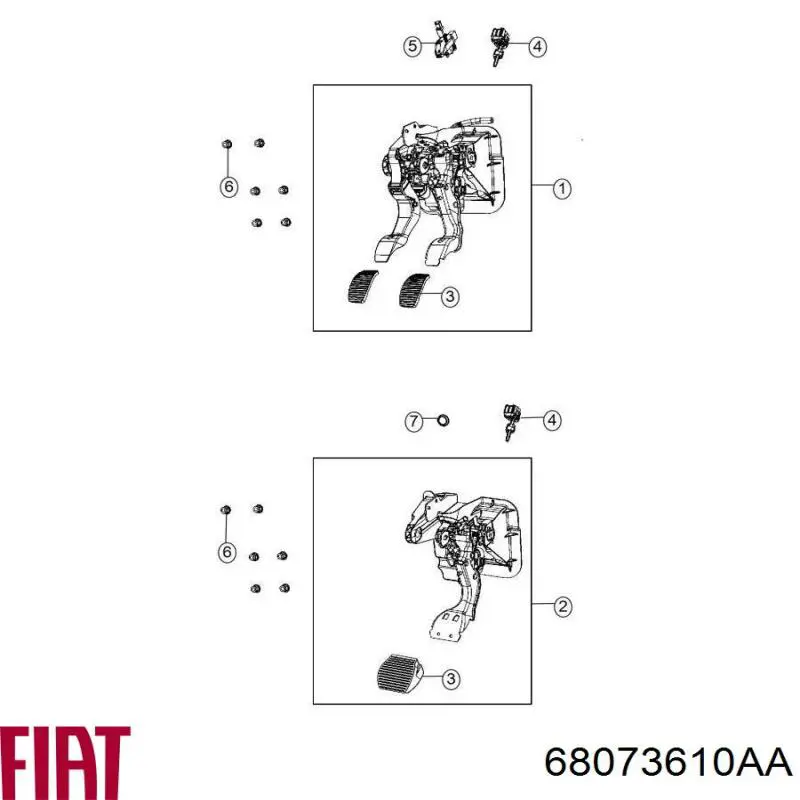 Купити 68073610AA Fiat/Alfa/Lancia Датчик педалі гальма