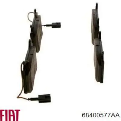 Передні тормозні колодки 68400577AA Fiat/Alfa/Lancia
