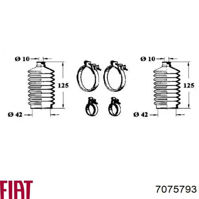 Пильник рульової тяги Fiat/Alfa/Lancia 7075793 ціна, від 50.08 USD