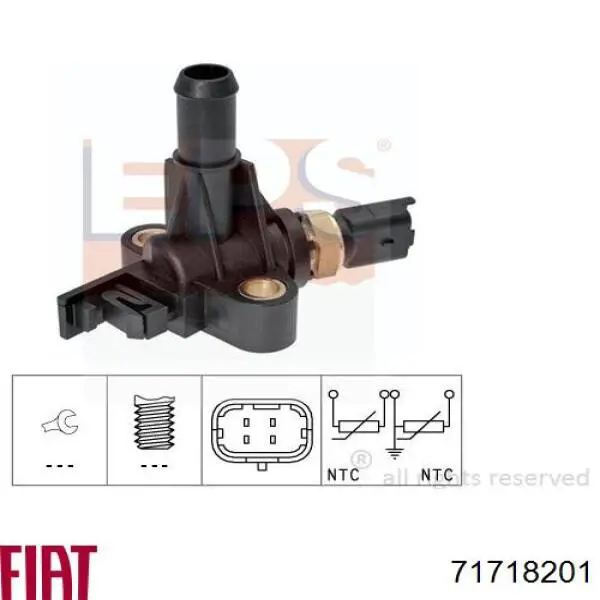 Термодатчик охолоджуючої рідини Fiat/Alfa/Lancia 71718201 ціна, від 14.62 USD