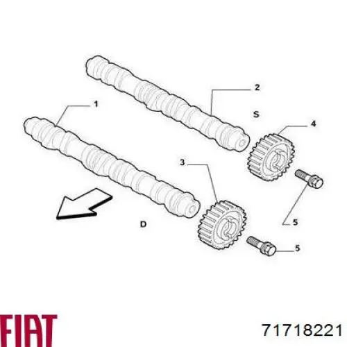 Поршень в комплекті на 1 циліндр, STD Fiat/Alfa/Lancia 71718221
