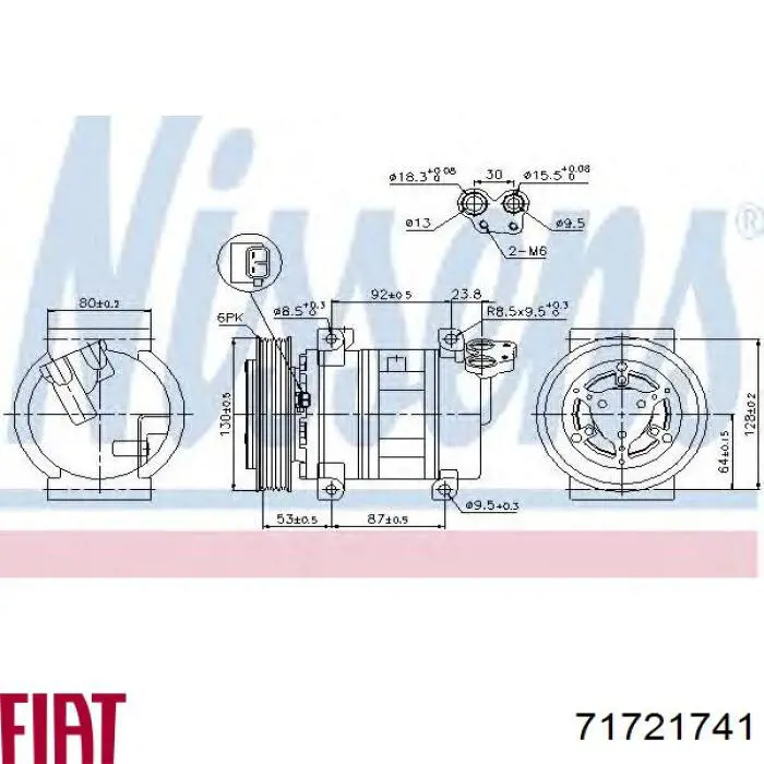 Компресор системи кондиціювання Fiat/Alfa/Lancia 71721741 ціна, від 277.06 USD
