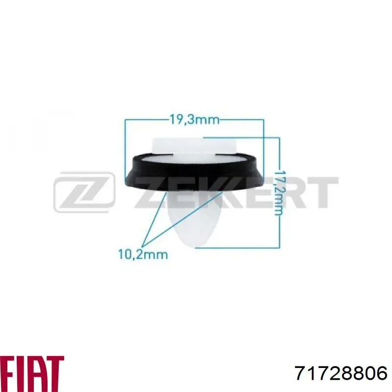 Кліпса (пістон) кріплення молдинга двері Fiat Ducato (244, Z) (Фіат Дукато)