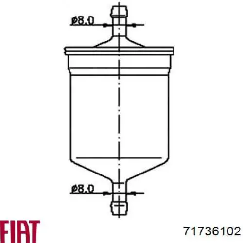 Фільтр тонкого очищення палива Fiat/Alfa/Lancia 71736102 ціна, від 5.60 USD