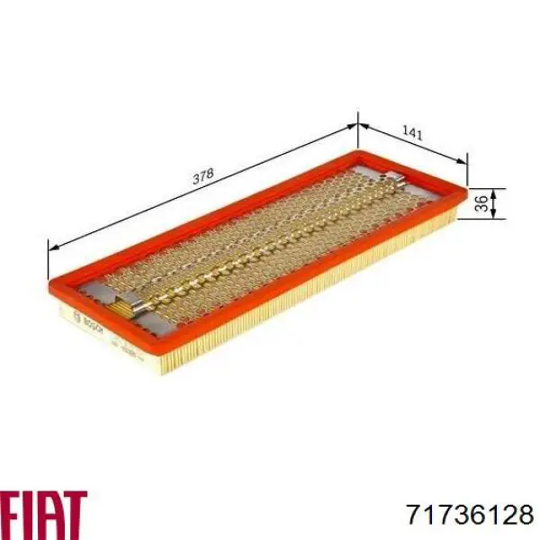 Елемент повітряного фільтра Fiat/Alfa/Lancia 71736128 ціна, від 8.79 USD