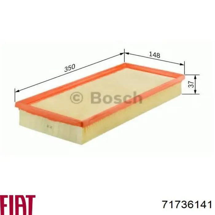 Елемент повітряного фільтра Fiat/Alfa/Lancia 71736141 ціна, від 5.12 USD