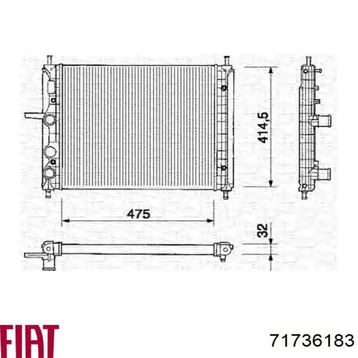 Радіатор основний Fiat/Alfa/Lancia 71736183 ціна, від 104.04 USD