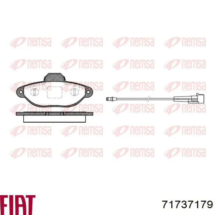 Купити 71737179 Fiat/Alfa/Lancia Колодки гальмівні передні, дискові