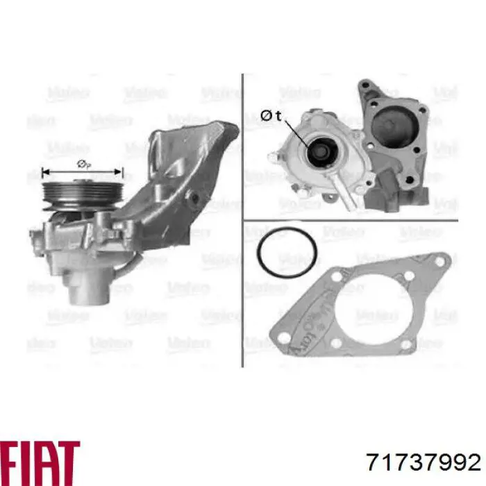 71737992 Fiat/Alfa/Lancia Насос охолодження