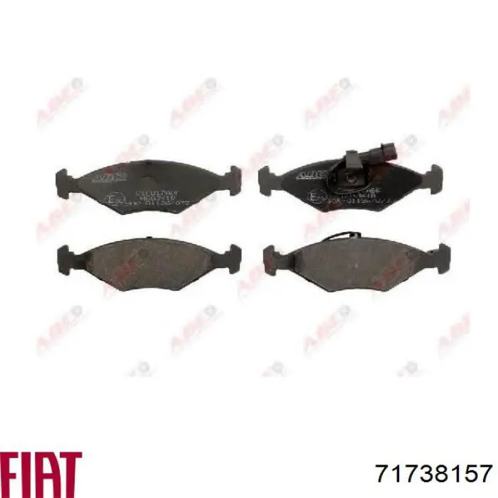 Купити 71738157 Fiat/Alfa/Lancia Колодки гальмівні передні, дискові