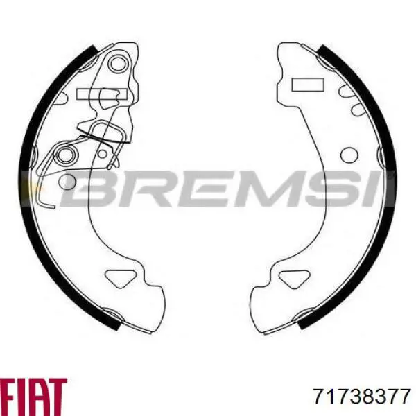 Колодки гальмові задні, барабанні 71738377 Fiat/Alfa/Lancia