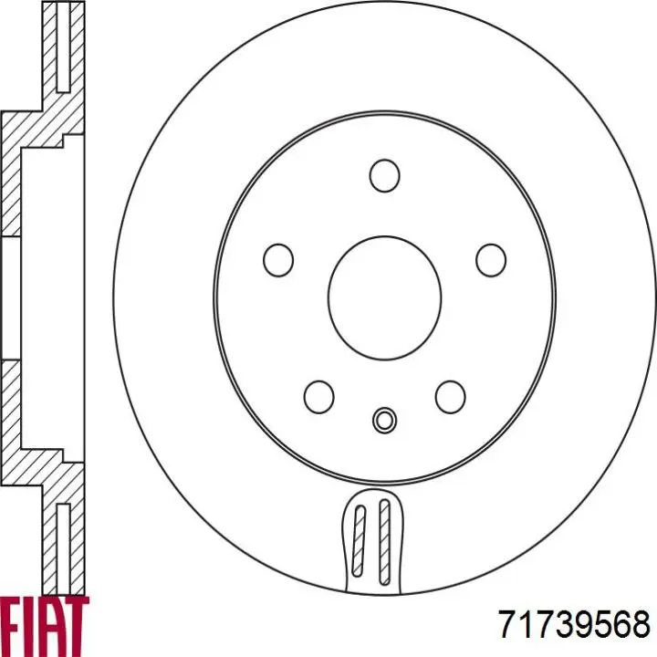 Гальмівні диски передні 71739568 Fiat/Alfa/Lancia