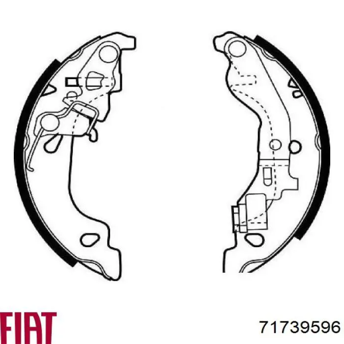 Колодки гальмові задні, барабанні 71739596 Fiat/Alfa/Lancia