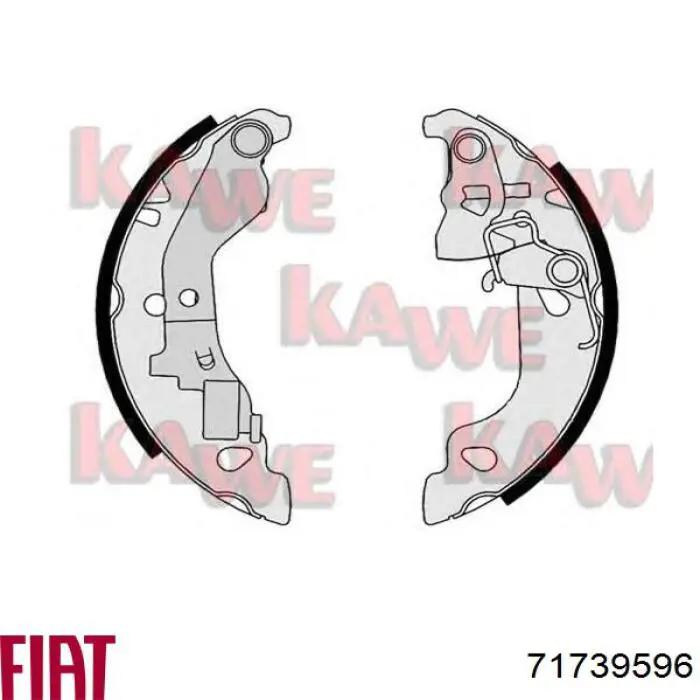 Колодки гальмові задні, барабанні Fiat/Alfa/Lancia 71739596 ціна, від 27.53 USD