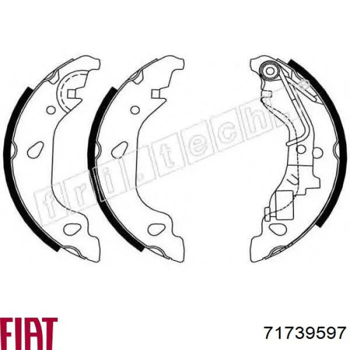 Колодки гальмові задні, барабанні Fiat/Alfa/Lancia 71739597 ціна, від 16.39 USD