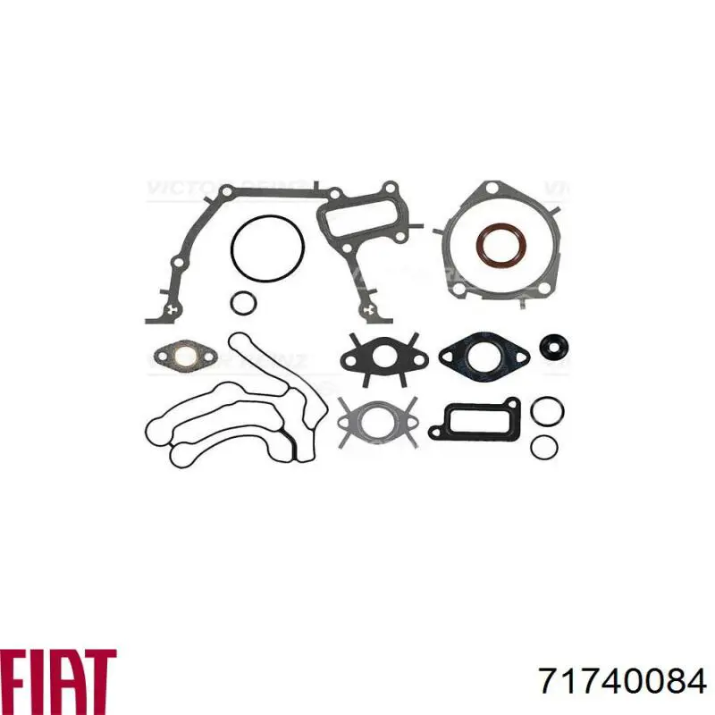 71740084 Fiat/Alfa/Lancia Комплект прокладок двигуна, нижній