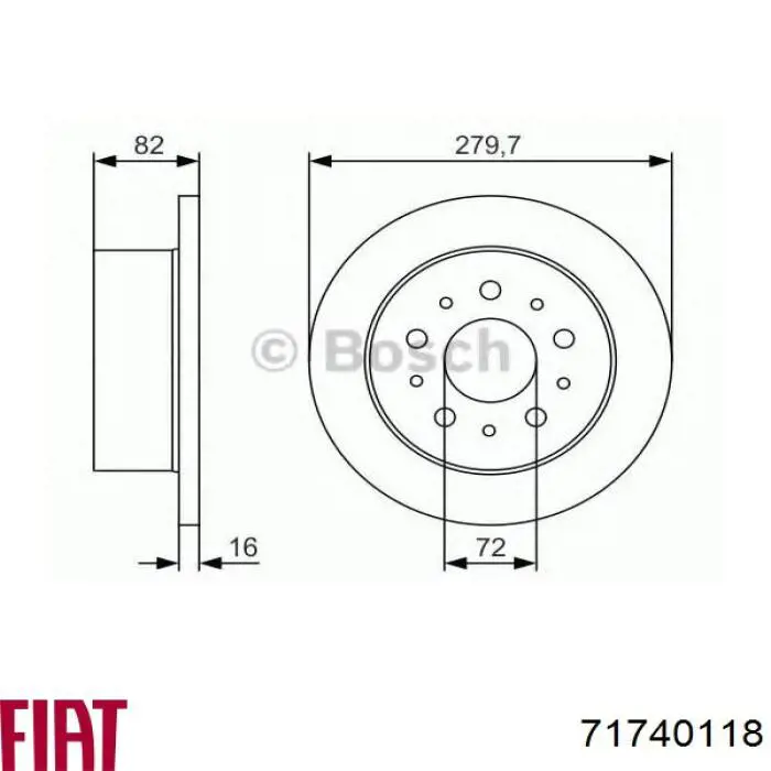 71740118 Fiat/Alfa/Lancia Дискові гальма