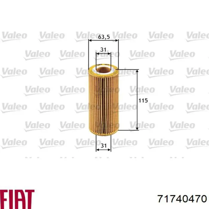 Масляний фільтр двигуна Fiat/Alfa/Lancia 71740470 ціна, від 6.56 USD