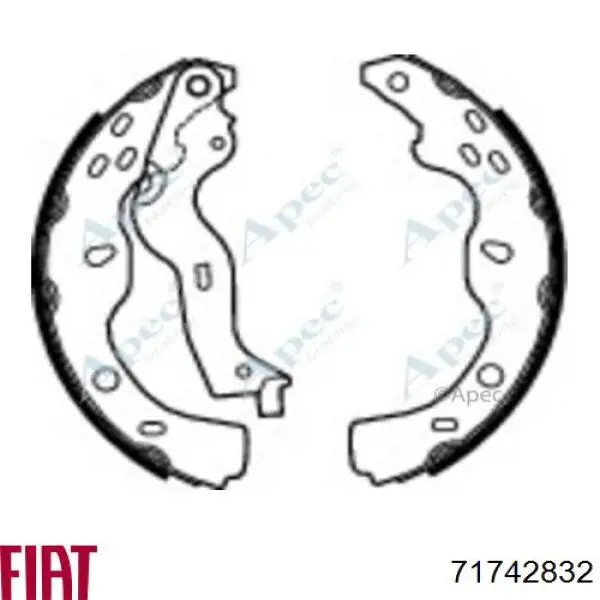 Колодки гальмові задні, барабанні 71742832 Fiat/Alfa/Lancia