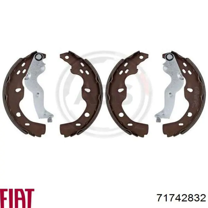 Колодки гальмові задні, барабанні Fiat/Alfa/Lancia 71742832 ціна, від 26.17 USD