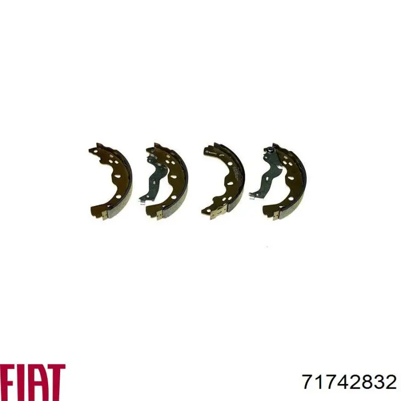 Купити 71742832 Fiat/Alfa/Lancia Колодки гальмові задні, барабанні